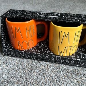 Rae Dunn Set of two I am her boo. I am his witch mugs